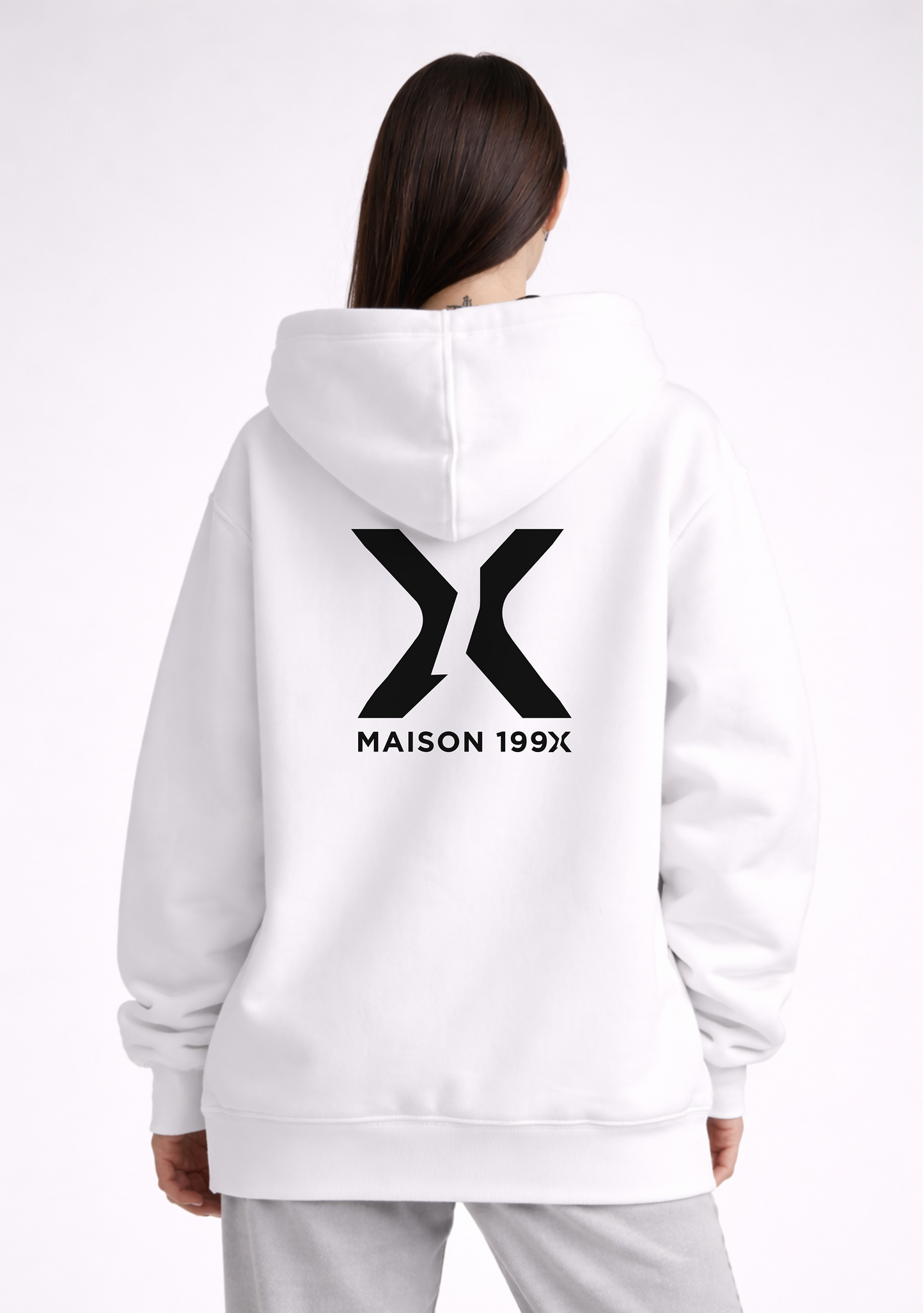 IDENTITY HOODIE — NO. 1 [X] — WHITE