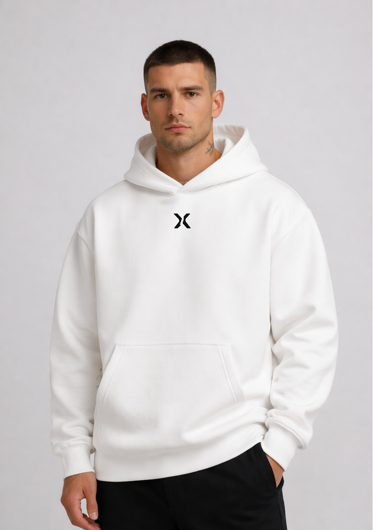 IDENTITY HOODIE — NO. 1 [X] — WHITE