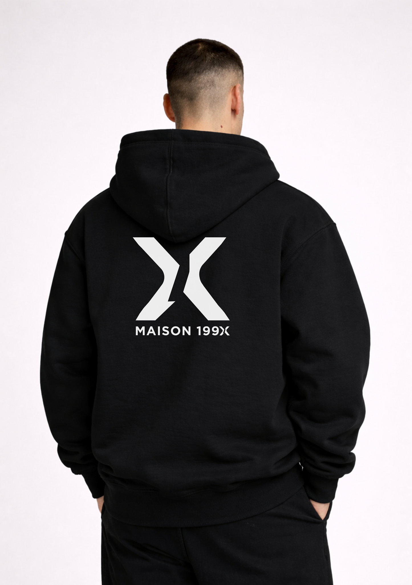 IDENTITY HOODIE — NO. 1 [X] — BLACK