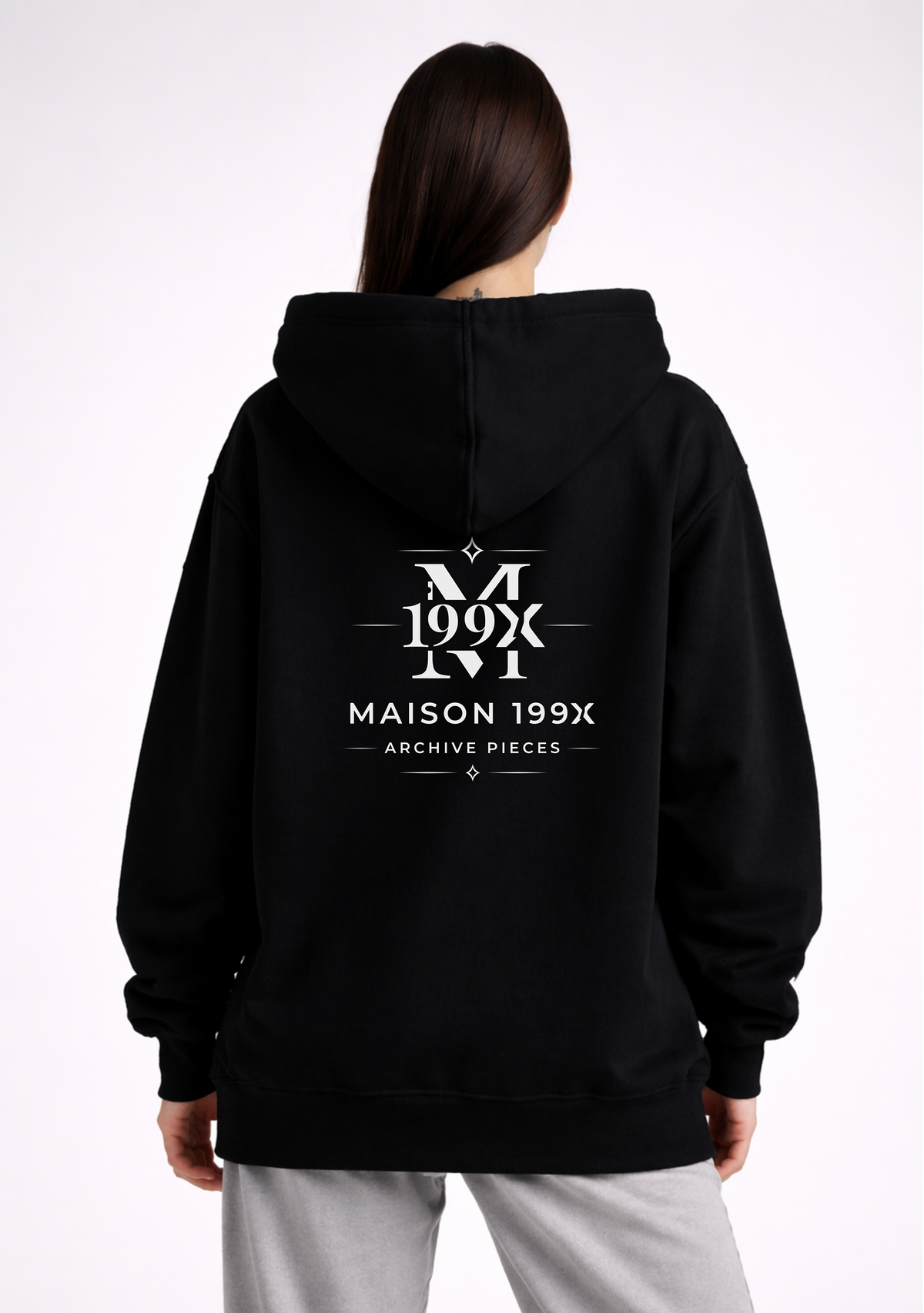 ARCHIVE HOODIE — NO. 1 [SEAL] — BLACK